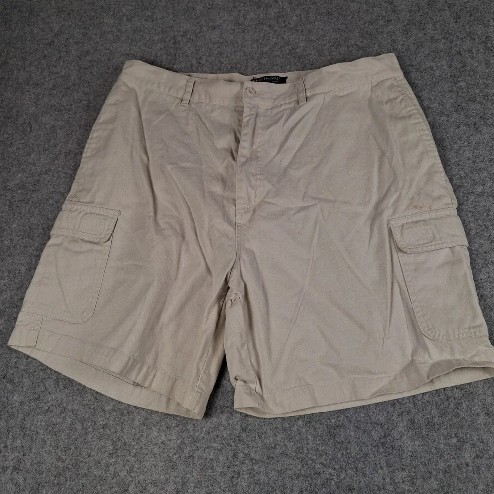 Firethorn Sport Cargo Shorts‎ Mens 38 Tan Cotton Twill Multi Pocket Casual